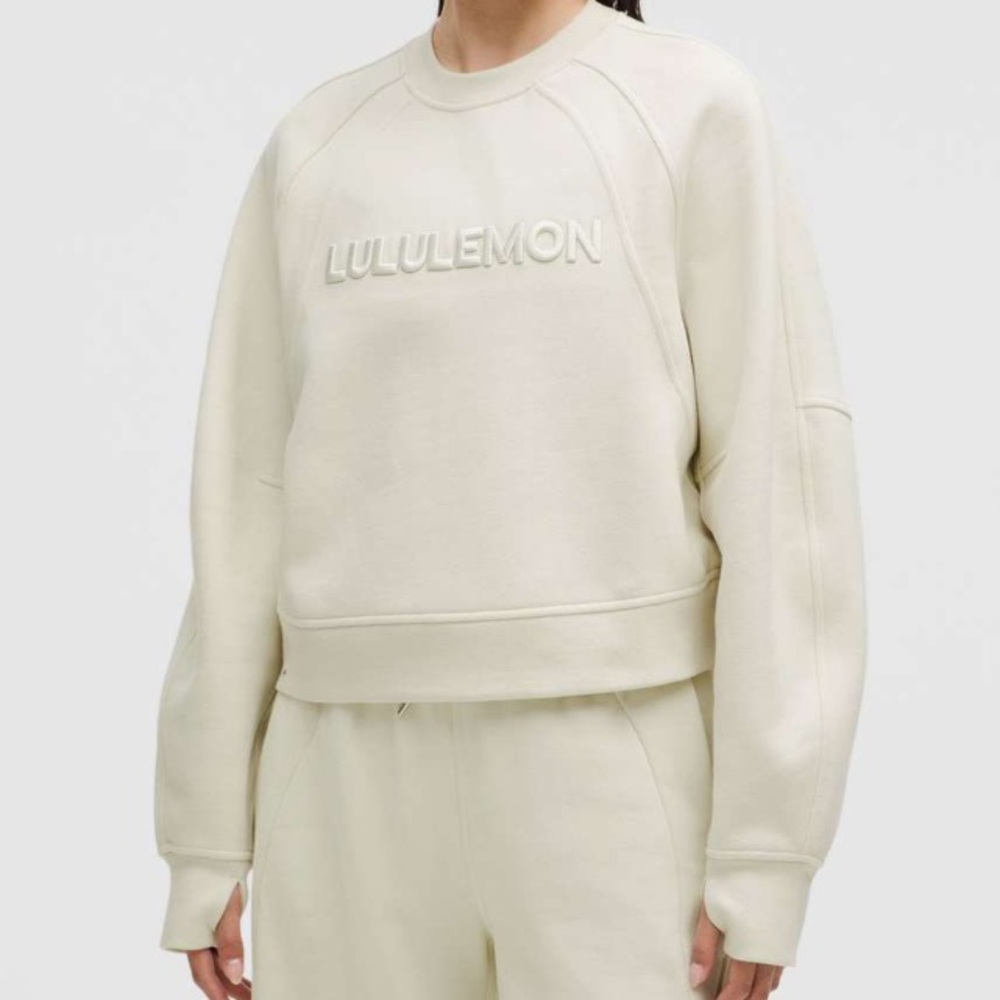 Lululemon Scuba Oversized Pullover *Wordmark Bone (First Release) Size M/L